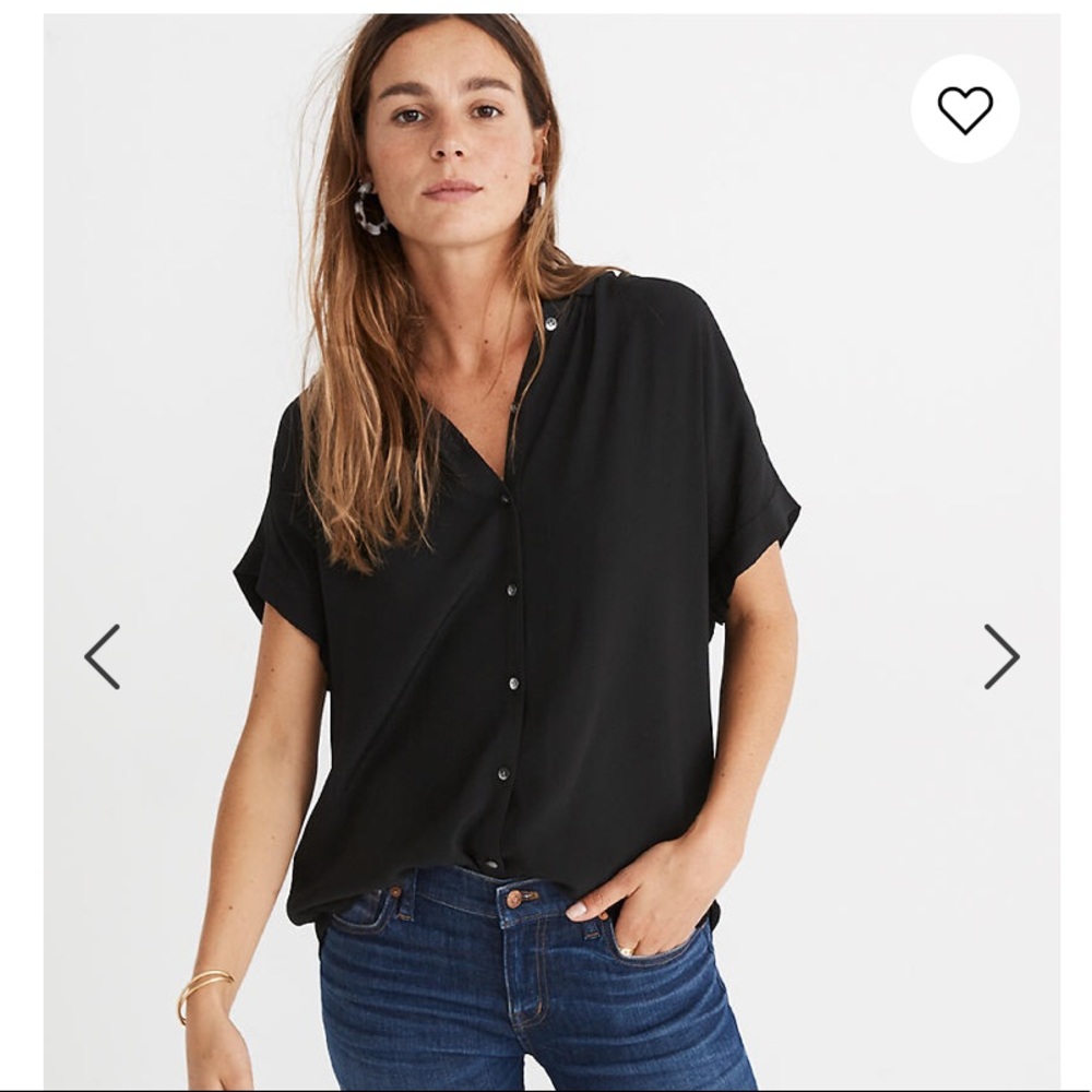 Madewell Central Drapey Shirt - XS Black